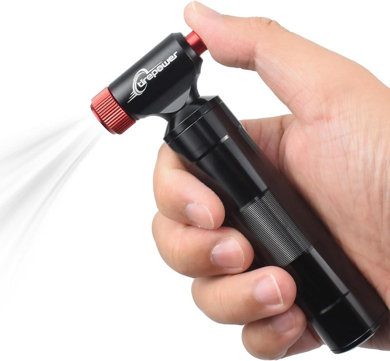Ctrepower CO2 Bike Tire Inflator - Push-Button Presta & Schrader Compatible CO2 Bike Pump or 12X 16g Threaded CO2 Cartridges for Road Bikes, MTB, Hybrid Bikes - Image 1